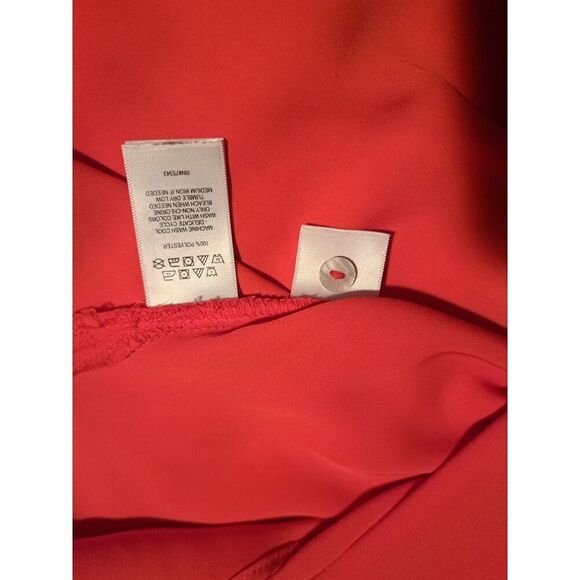 Rachel Zoe Women's Red Button Down Sleeveless Blouse Size Small - Picture 4 of 4